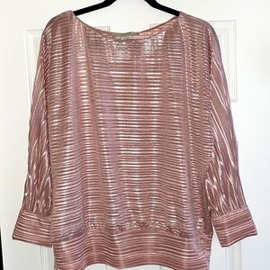 Shimmery Pink Pleated Top